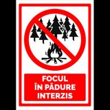 Indicator pentru focul in padure interzis